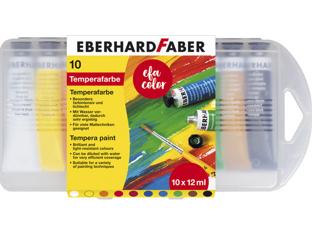 Plakkaatverf Eberhard Faber 10 kleuren tube 12 ml
