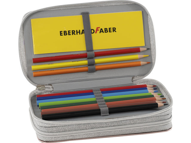 Etui Eberhard Faber gevuld 24 delig, 2 laags rosé goud Double Decker rosé goud glans 24 stuks