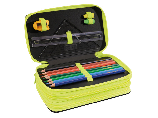 Etui Eberhard Faber gevuld 36 delig, 3 laags Race auto