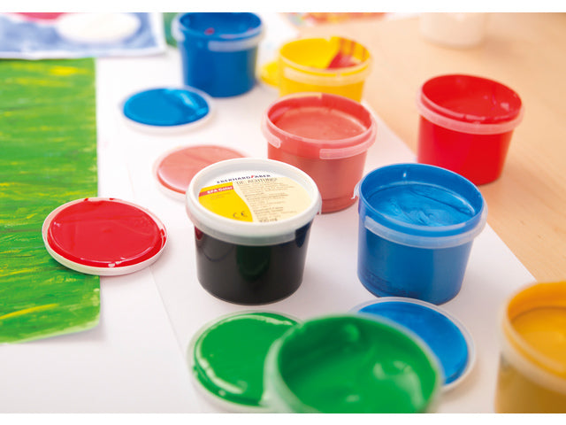 Vingerverf Eberhard Faber 100ml geel, rood, blauw, groen, wit, zwart