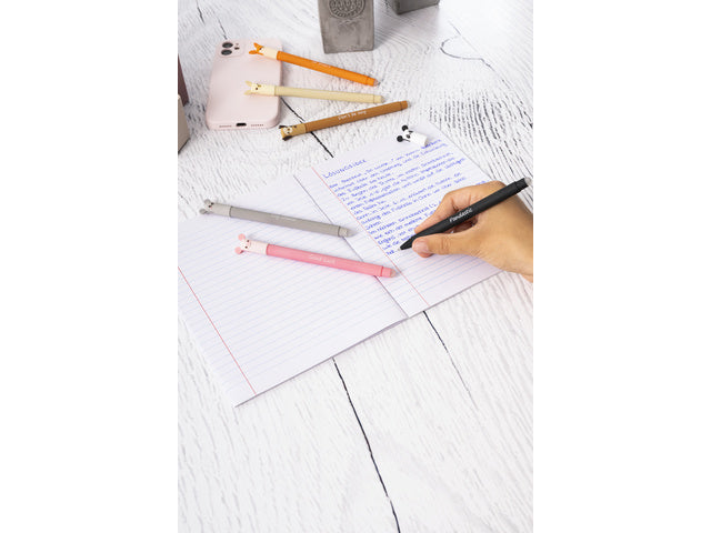 Gelschreiber Eberhard Faber Animal Erase-It Panda Schreibfarbe: blau Text: Pandastic