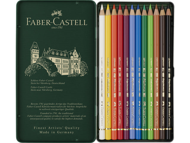 Kleurpotlood Faber-Castell Polychromos 3,8mm kerndikte etui à 12 stuks
