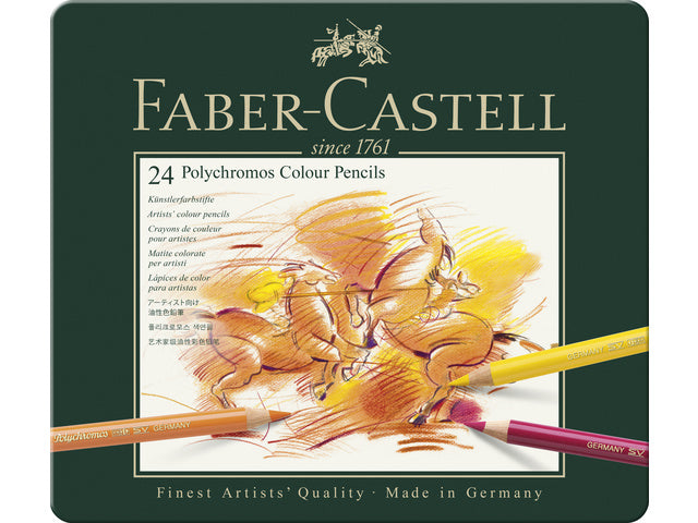 Buntes Faber-Castell Polychromos-Etui mit 24 Stück