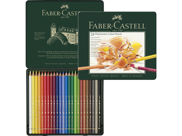 Buntes Faber-Castell Polychromos-Etui mit 24 Stück