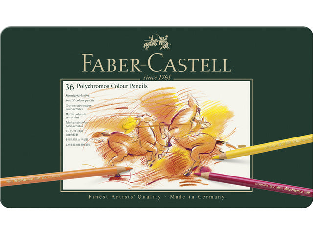 Buntes Faber-Castell Polychromos-Etui mit 36 Stück