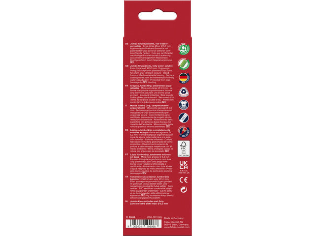 Buntes Faber-Castell Jumbo GRIP-Etui mit 6 Stück