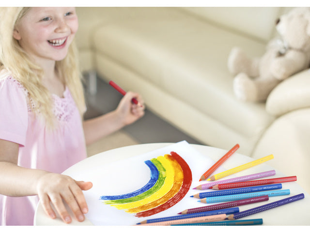 Kleurpotlood Faber-Castell Jumbo GRIP etui à 12 stuks