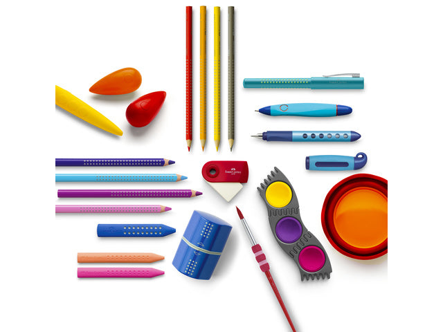 Kleurpotlood Faber-Castell Jumbo GRIP etui à 12 stuks