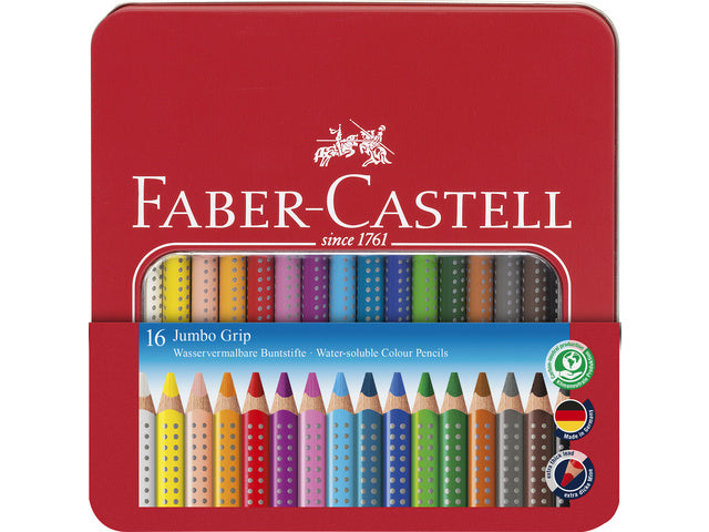 Buntes Faber-Castell Jumbo GRIP-Etui mit 16 Stück sortiert