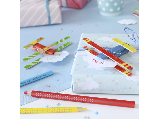 Kleurpotlood Faber-Castell Jumbo GRIP 25 magentafarbene Paare