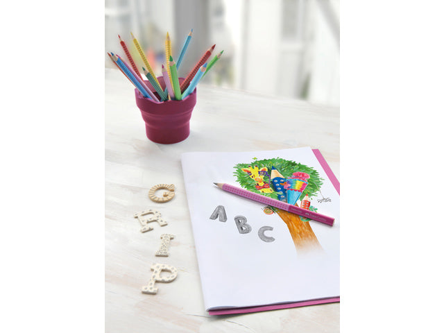 Potloodset Faber-Castell 2st. Jumbo met grip in blister.Hardheid B.