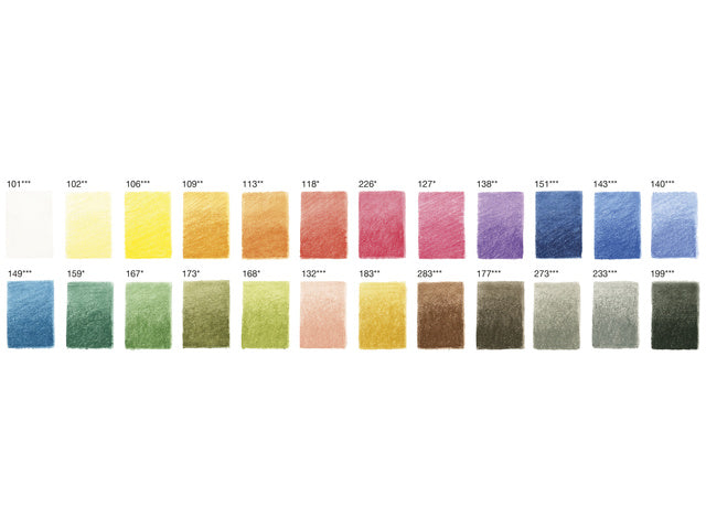 Pastellfarbenes Faber-Castell Pitt Metalletui mit 24 Stück