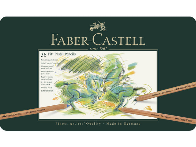 Pastelpotlood Faber-Castell Pitt metalen etui a 36 stuks