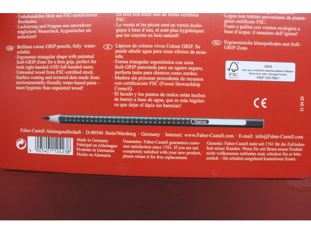 Kleurpotlood Faber-Castell Grip 2001 metalen etui a 24 stuks