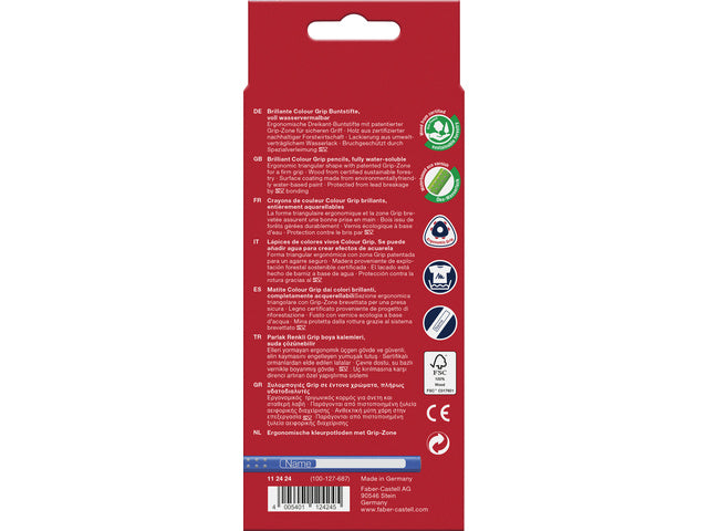 Farbiges Faber-Castell Grip 2001 Kartonetui mit 24 Stück