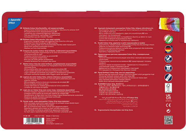 Kleurpotlood Faber-Castell Grip 2001 metalen etui a 36 stuks