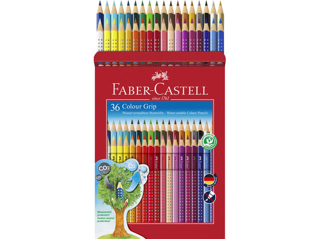 Kleurpotlood Faber-Castell Grip 2001 etui 36 stuks