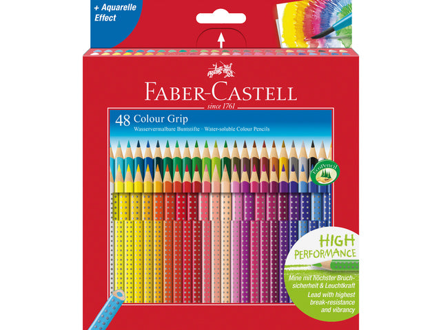 Kleurpotlood Faber-Castell Grip 48 stuks + gratis A3 Kangaro schetsboek
