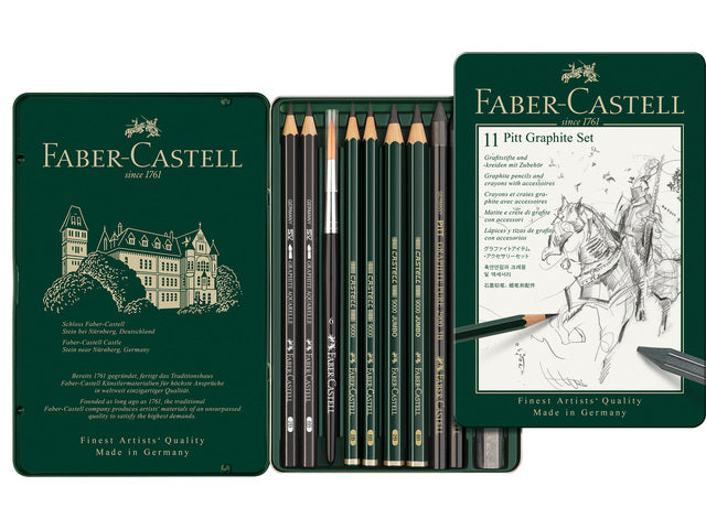 Grafietset Faber-Castell Pitt 11-delig