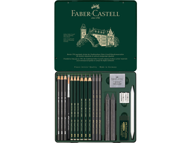 Grafietset Faber-Castell Pitt 19-delig