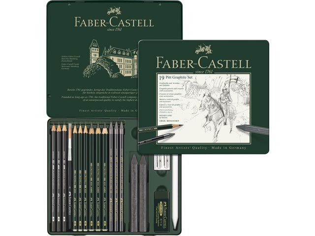 Grafietset Faber-Castell Pitt 19-delig
