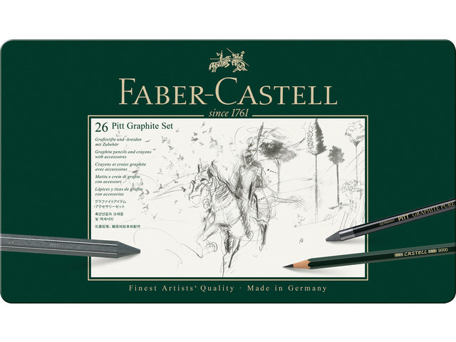 Grafietset Faber-Castell Pitt 26-delig