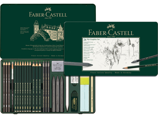 Grafietset Faber-Castell Pitt 26-delig