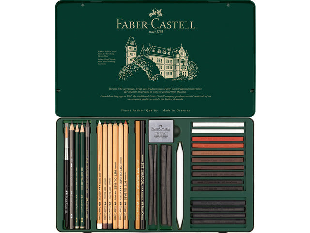 Pitt Monochrome set Faber-Castell 33-delig groot