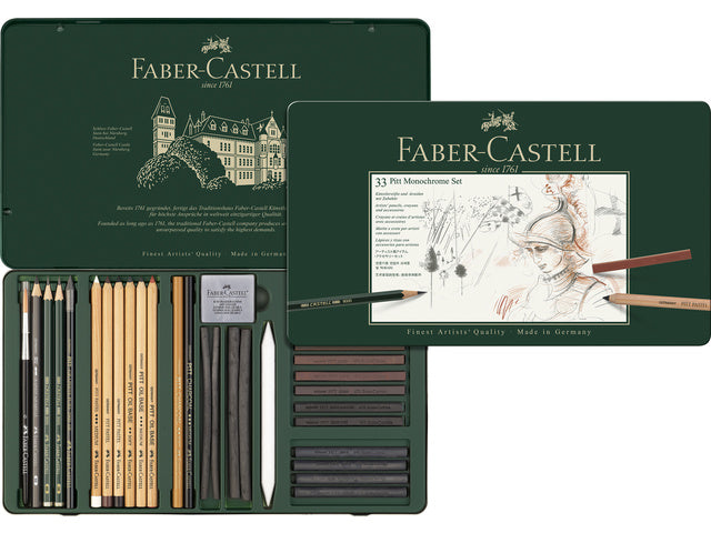 Pitt Monochrome set Faber-Castell 33-delig groot