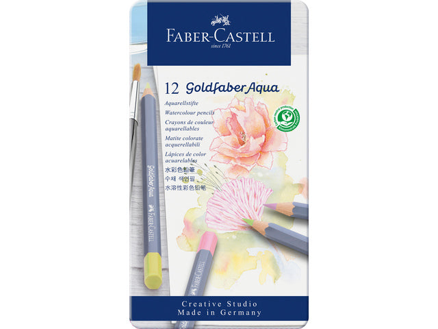 Aquarelpotlood Faber-Castell Goldfaber blik a 12st. Pastel Creative Studio
