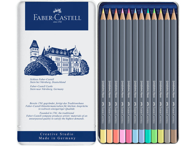 Aquarelpotlood Faber-Castell Goldfaber blik a 12st. Pastel Creative Studio