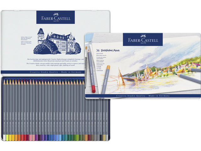 Aquarelkleurpotlood Faber-Castell Goldfaber etui 36 stuks