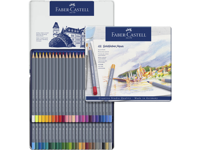 Aquarelkleurpotlood Faber-Castell Goldfaber etui 48 stuks