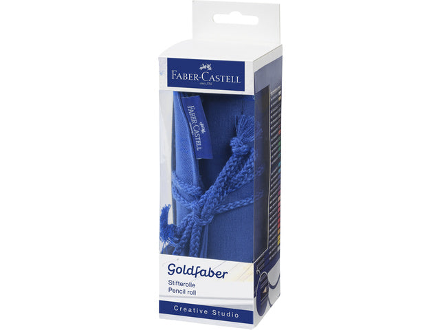 Roletui Faber-Castell katoen blauw cap. 28st.