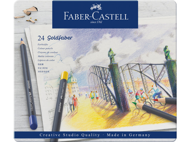 Kleurpotlood Faber-Castell Goldfaber etui à 24 stuks