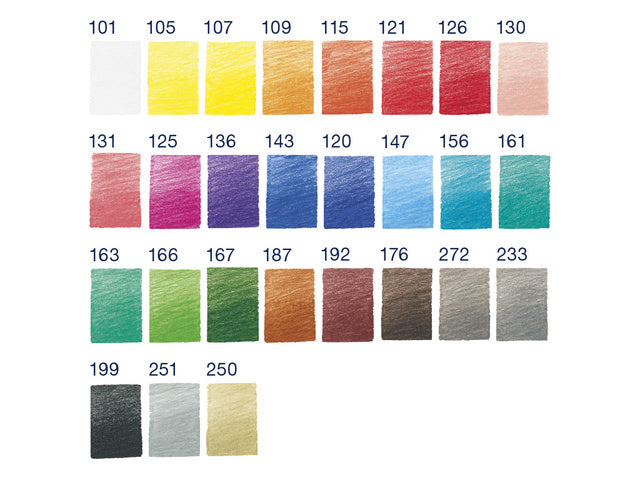 Roletui met 27 Goldfaber kleurpotloden, 1 puntenslijper en 1 Goldfaber potlood 4B