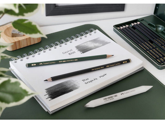 Grafietpotlood Faber-Castell Pitt Mat Etui Set 11 Stück