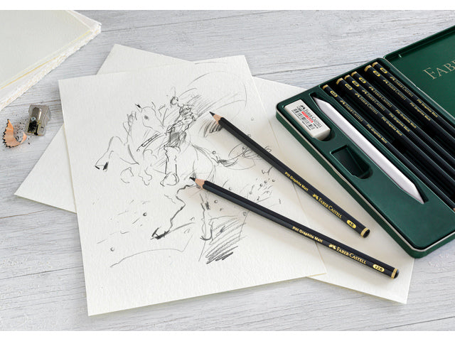 Grafietpotlood Faber-Castell Pitt Mat 8st. de 9000 8. in blik