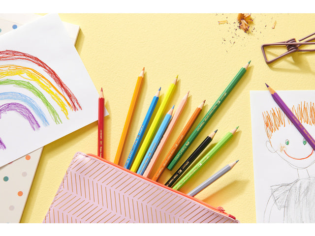 Kleurpotlood Faber-Castell Castle zeskantig metalen etui met 12 stuks