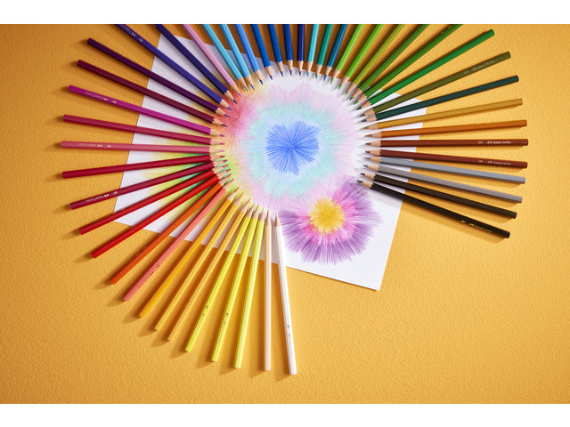 Kleurpotlood Faber-Castell Castle zeskantig metalen etui met 12 stuks