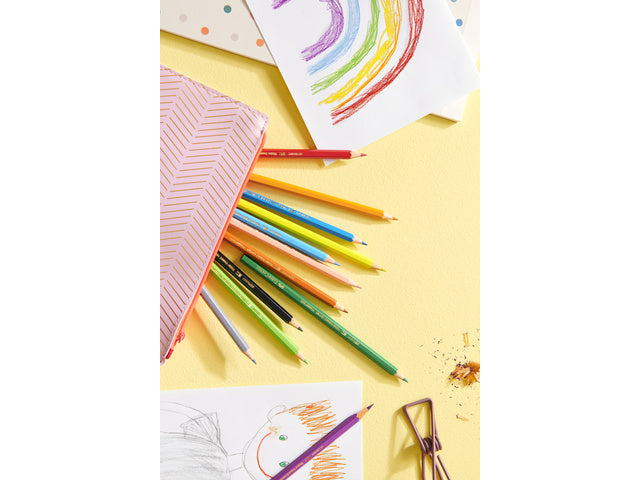 Kleurpotlood Faber-Castell Castle zeskantig metalen etui 48 stuks met accessoires