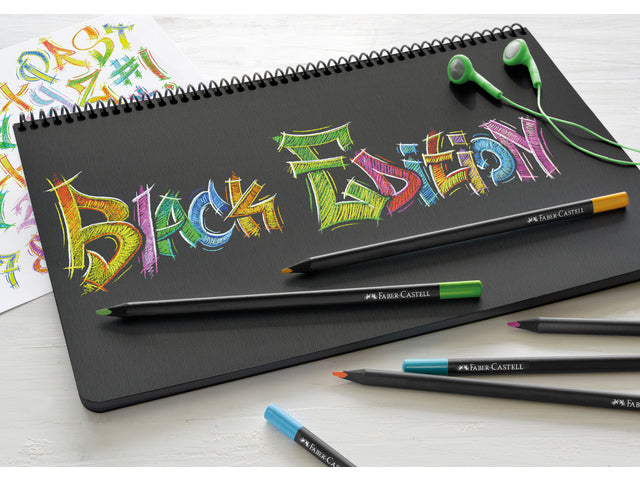 Kleurpotloden Faber-Castell Black Edition in kartonnen etui á 12 stuks
