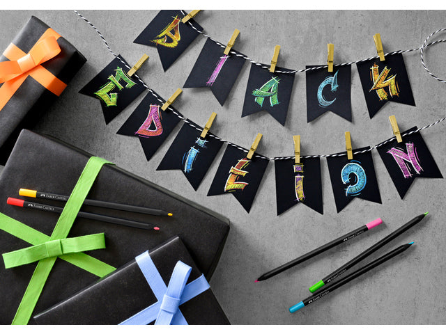 Kleurpotloden Faber-Castell Black Edition in kartonnen etui á 12 stuks