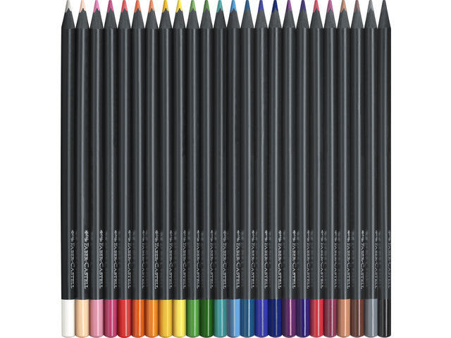 Kleurpotloden Faber-Castell Black Edition im Kartonetui mit 24 Stück