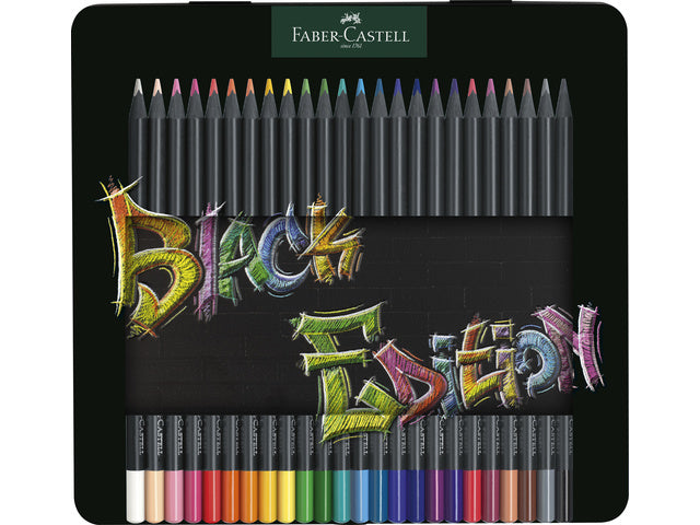 Farbenfrohes Faber-Castell Black Edition 24 Stück im Bliketui