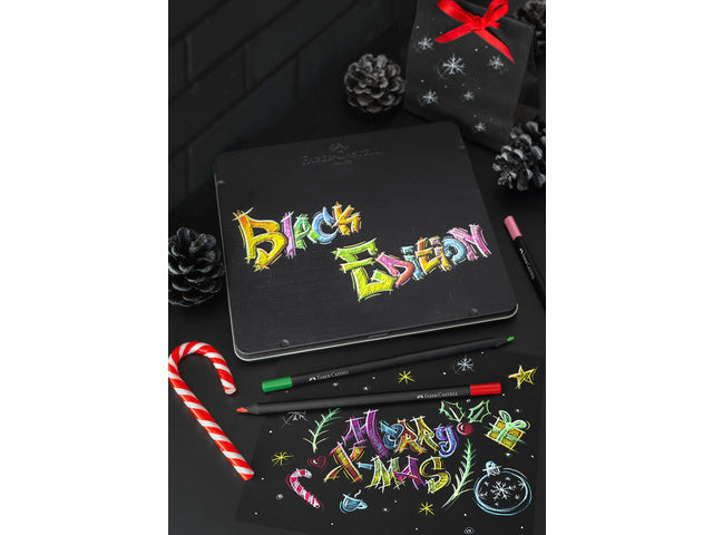 Farbenfrohes Faber-Castell Black Edition 24 Stück im Bliketui