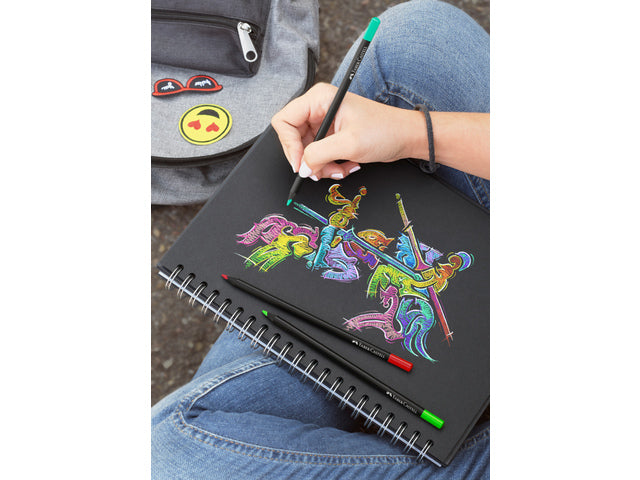 Kleurpotloden Faber-Castell Black Edition in kartonnen etui á 36 stuks