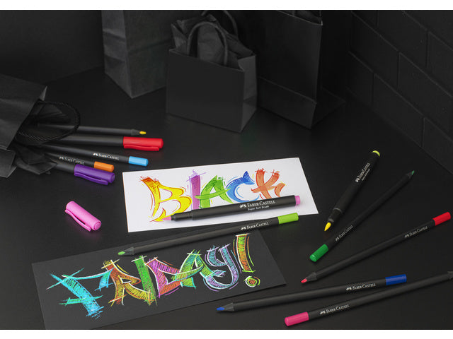 Pinselstift Faber-Castell Black Edition 20 Stück im Kartonetui
