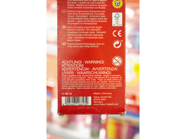 Kleurpotlood Faber-Castell GRIP 2001 uitgumbaar etui à 10 stuks