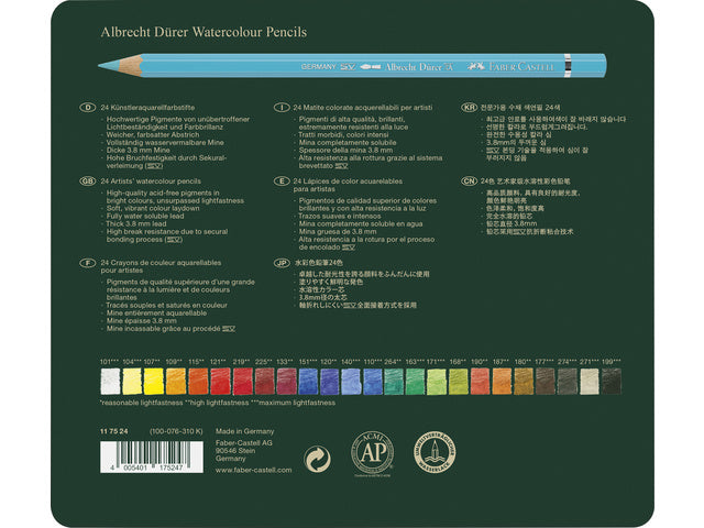 Aquarelpotlood Faber-Castell Albrecht Dürer Etui mit 24 Stück